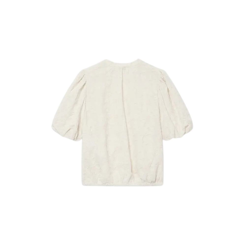 Mint Velvet Cream Cotton Textured Floral Top